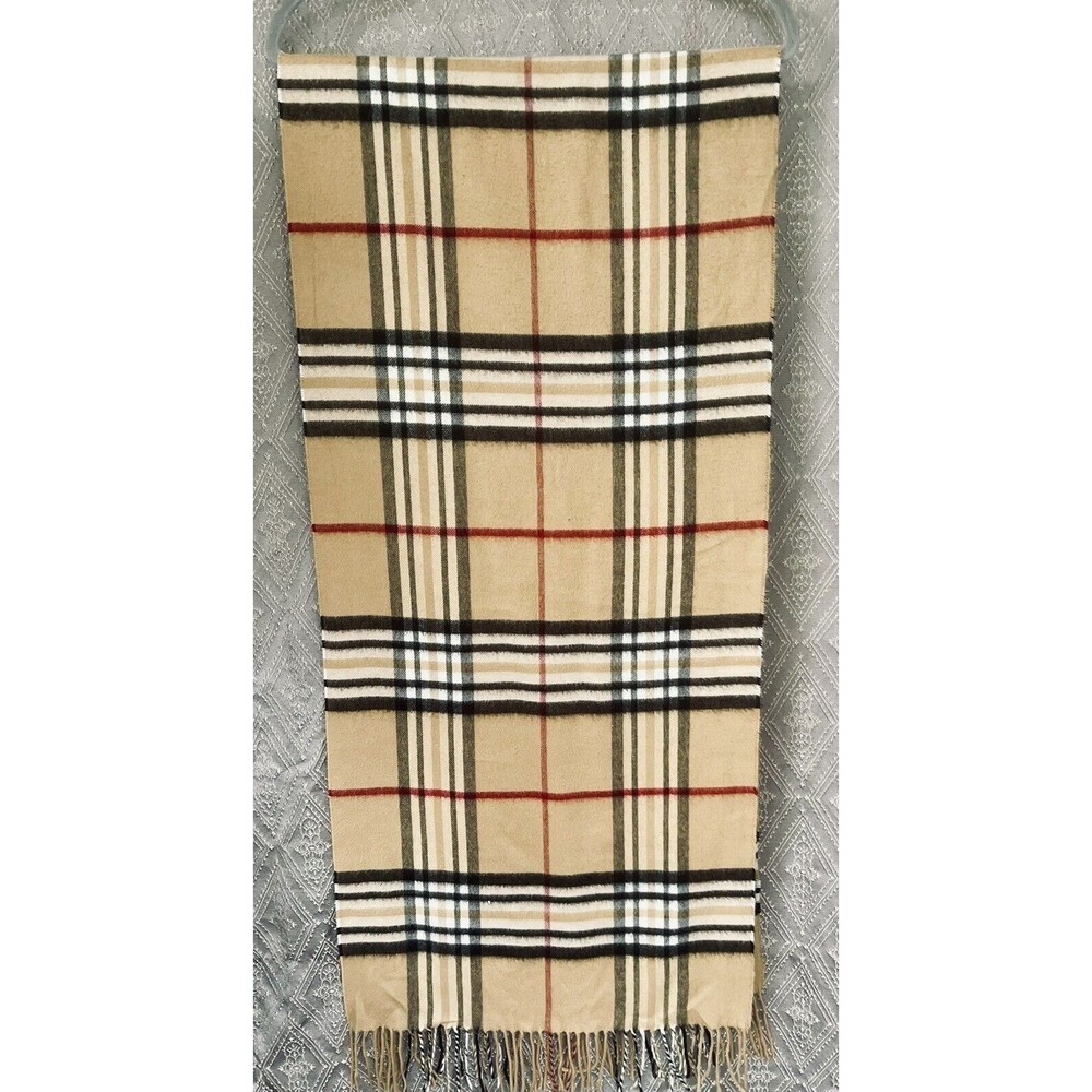 2 Mens Or Womens Plaid Scarves with Fringe